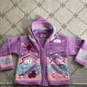 Mexicali Blues Wool Colorful Knit Children's Hooded Sweater